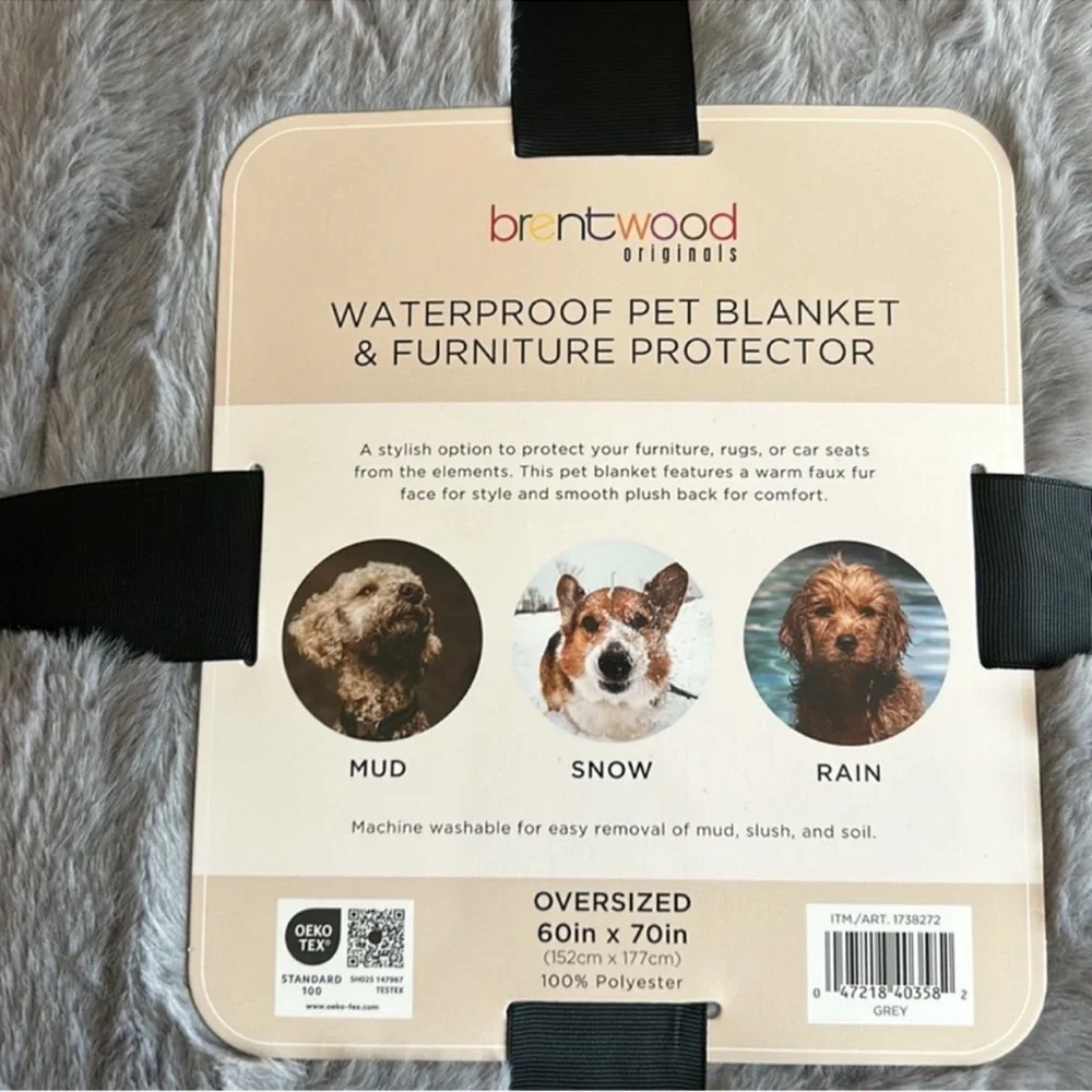 NWT Brentwood Originals Oversized Waterproof Pet Blanket & Furniture Protector